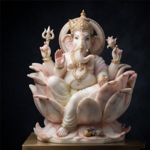 Flower base Ganpati idol