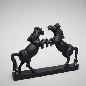 Black stone horse