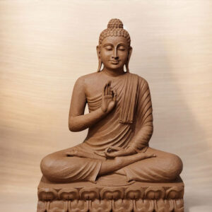 clay calm pose buddh sculpture
