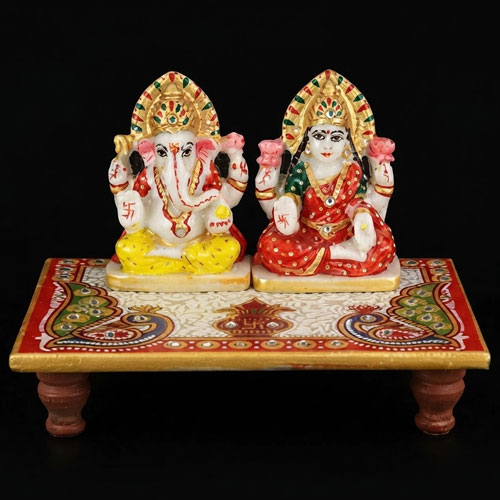 for diwali gift item marble ganesh lakshmi set