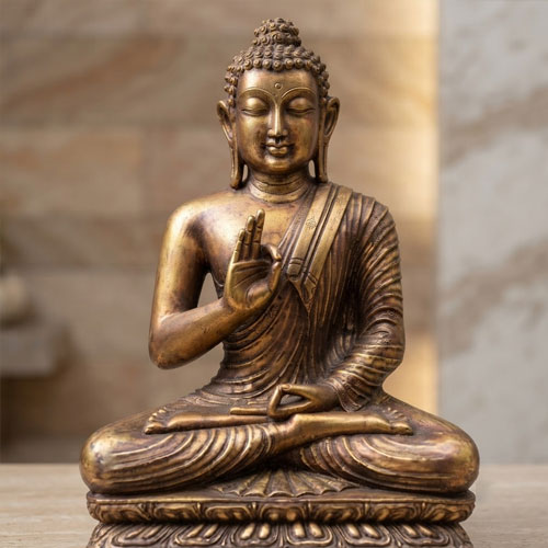 bronze metal buddha