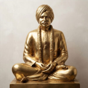 brass gloss texture swamiji statue