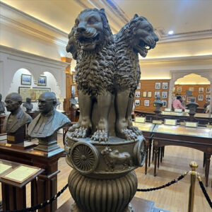 bronze Ashok stambh sculpture