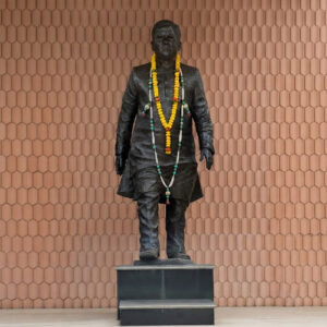 bronze metal  standing pose karnataka politician sculpture