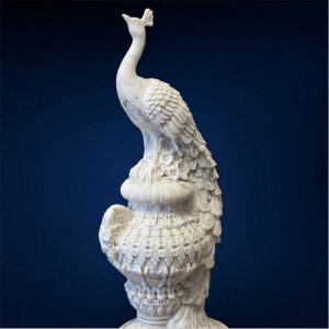 very elegant design marble peacock sculpture